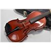 Image 2 : Vintage 1/8th size violin with bow in hard case labelled "Suzuki Violin Co. Ltd No. 102"