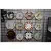 Image 1 : Twelve antique decorator plates including handpainted Limoges, Royal Vista pictorial plate, R. S pla