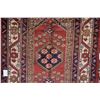 Image 2 : 100% wool Iranian Hamedan runner area/ carpet with multiple medallions and overall stylized floral p