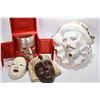 Image 1 : Selection of wall masks including "Oro de Ley" glazed porcelain, Gianni Cavalier signed mask in pres