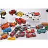 Image 2 : Two trays of vintage die cast toys including Lesney, Matchbox, Husky, Ertl, Tootsie etc.