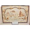 Image 1 : Framed 1943 calendar with pierced and embossed wildlife and cottage scene to advertise A.Krekotin Co