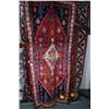 Image 1 : 100% wool Iranian Hamedan area carpet with center medallion, multiple borders with unusual and rare 