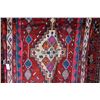 Image 2 : 100% wool Iranian Hamedan area carpet with center medallion, multiple borders with unusual and rare 