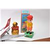 Image 2 : Selection of vintage toys including Air Canada DC 9 friction toy, Daisy No. 25 pump action BB gun, G