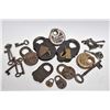Image 1 : Selection of vintage cast brass padlocks including Champion 6-Lever, Timber etc. plus a selection of