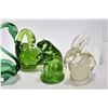 Image 2 : Seven pieces of Alta glass including six animal and a bud vase, three with paper labels on one signe