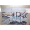 Image 1 : Framed original watercolour painting of purportedly the North Saskatchewan river signed by artist Mu