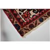 Image 3 : 100% wool Iranian Hosseinabad area carpet with center medallion, red background, highlights of royal