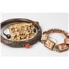 Image 2 : Selection of vintage collectible jewellery including stone hinged bracelets, cameo style bracelet, c