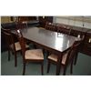 Image 1 : Modern dining table with size slat back dining chair with upholstered seats plus fitted soft plastic