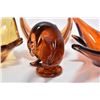 Image 2 : Five pieces of art glass including three bowls, two birds, one with signature and two with Alta glas