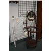 Image 1 : Antique 34" cot sized wrought iron headboard, foot board and rails plus a Victorian style wash stand