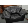 Image 1 : Overstuffed leather/leather like parlour chair