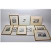 Image 1 : Selection of wall art including colour etchings, black and white etched prints, architectural pieces