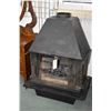 Image 1 : Free standing metal fireplace with electric insert