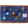 Image 1 : Eleven vintage sterling rings including amber, turquoise, abalone shell, polish stone etc.