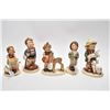 Image 1 : Five vintage Hummel figurines including "Be Patient", "Little Hiker", Friends", Merry Wander" and "L