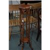 Image 1 : Antique style statuary stand with turned supports, 40" in height