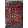 Image 1 : 100% wool Iranian Meshkabad area carpet with diamond center medallion, overall floral motif, red bac