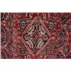 Image 2 : 100% wool Iranian Meshkabad area carpet with diamond center medallion, overall floral motif, red bac