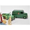 Image 3 : Selection of vintage Dinky Toys including Esso gas pumps and figures, Jeep, Dailmer Red Cross ambula