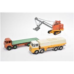 Three vintage die cast toys including two Dinky Supertoys, Leyland Octopus and Foden flat deck plus 