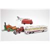 Image 1 : Six vintage die cast Dinky Toys including Supertoys Vega Major luxury coach #952, Motocart # 27C, Co