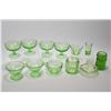 Image 1 : Selection of vintage uranium glass including set of four and set of two dessert dishes, furniture sl