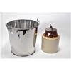 Image 2 : Selection of vintage kitchenware including wooden butter churn, glass butter churn "Dazey Churn Manu