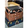 Image 1 : Three vintage suitcases including steamer style