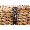 Image 2 : Antique woven metal strapped basket possible for horse of burro side pack plus a primitive wooden pa