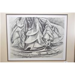 Three framed limited edition prints of charcoal drawing done by Emily Carr between 1929-1931, from t