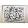 Image 1 : Three framed limited edition prints of charcoal drawing done by Emily Carr between 1929-1931, from t