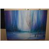 Image 2 : Four original acrylic on stretched canvas paintings including two stylized landscape painting both s