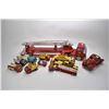 Image 1 : Selection of vintage stamped steel toys including 30" long Tonka ladder truck, Lincoln highway tract