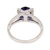 Image 3 : 2.59 ctw Sapphire and Diamond Ring - 18KT White Gold