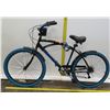 Image 1 : Kent 2600 Bayside 26" Blue Tire GS72696 Black Cruiser Bike