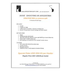 Dove Shooting in Argentina - Argentina Hunt