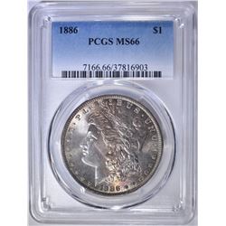 1886 MORGAN DOLLAR  PCGS MS-66