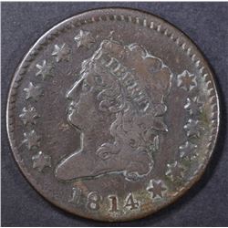 1814 LARGE CENT VF/XF  CROSSLET 4