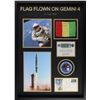 Image 1 : Gemini 4 Flown Flag and Cover Signed by Jim McDivitt
