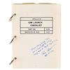 Image 1 : Dave Scott's Lunar Orbit-Flown Apollo 15 CSM Launch Checklist