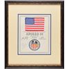 Image 2 : Apollo 16 Flown Flag with Crew-signed Certificate