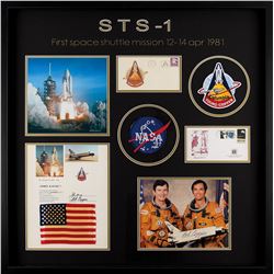 STS-1 Flown Flag Display