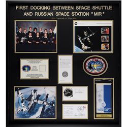 Space Shuttle/Mir Flown and Signed Display