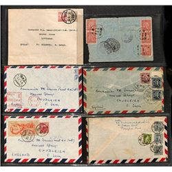 China, Interesting pair of postal history correspondence groups