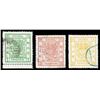 Image 1 : China, 1882, Large Dragons (wide margins), 1ca-5ca complete, thin paper