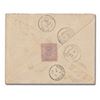Image 2 : China, 1886 (Dec. 21), 3ca Small Dragon and 25c French Post Office combination cover, sent Peking to