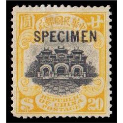 China, 1915, Hall of Classics, First Peking printing, $20 black & yellow